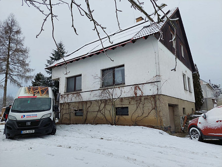 Izolace stropu rodinného domu na Přerovsku